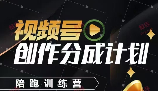 视频号创作分成计划陪跑训练营，手把手教会你如何制作视频，细水长流型项目-萤火网创