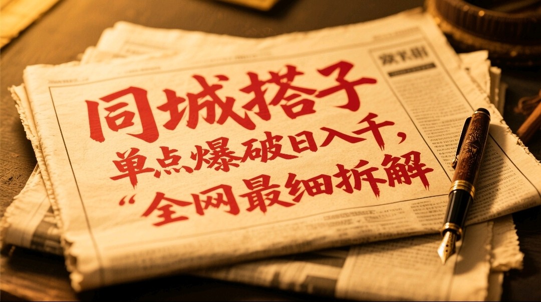 同城搭子群19.9单点爆破日入千，搭子组局月入万，全网最细拆解-萤火网创