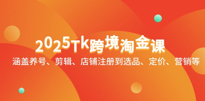 2025Tk跨境淘金课：涵盖养号、剪辑、店铺注册到选品、定价、营销等-萤火网创