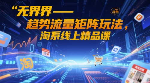 无界-趋势流量矩阵玩法，淘系线上精品课-萤火网创