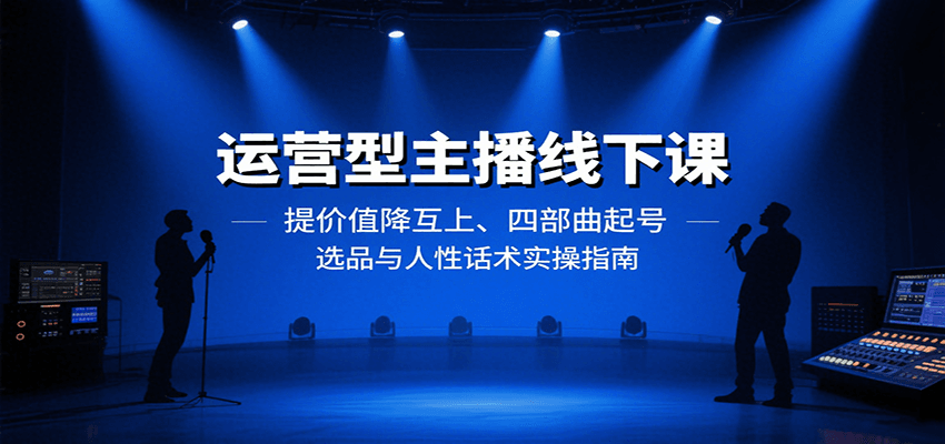 运营型主播线下课：提价值降互上、四部曲起号、选品与人性话术实操指南-萤火网创