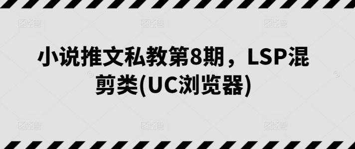 小说推文私教第8期，LSP混剪类(UC浏览器)-萤火网创