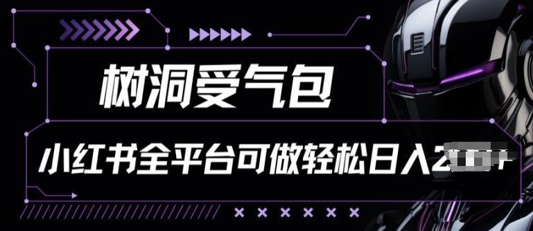 小红书等全平台树洞受气包项目，轻松日入一两张【揭秘】-萤火网创