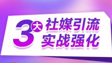 3大社媒引流实战强化，多渠道站外引流，高效精准获客，订单销售额翻倍增长-萤火网创