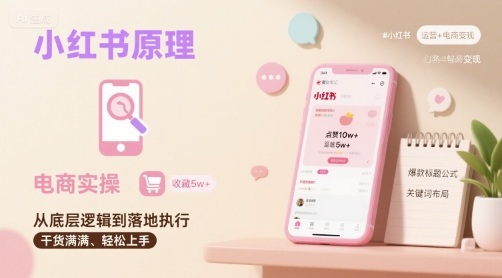 小红书原理以及详细实操流程，小红书电商教程-萤火网创
