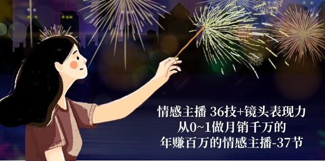 情感主播 36技+镜头表现力：从0~1做月销千万的，年赚百万的情感主播-37节-萤火网创