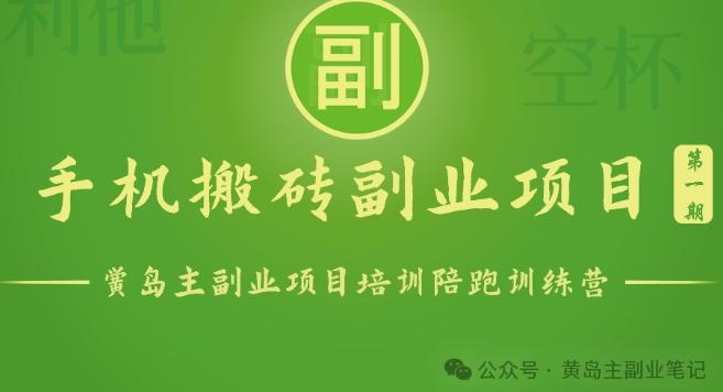 手机搬砖小副业项目训练营1.0，实测1小时收益50+，一部手机轻松日入100+-萤火网创