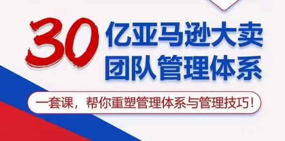 30亿亚马逊大卖团队管理体系，一套课，帮你重塑管理体系与管理技巧-萤火网创