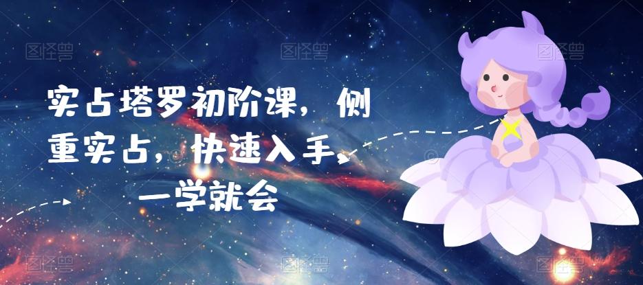实占塔罗初阶课，侧重实占，快速入手，一学就会-萤火网创