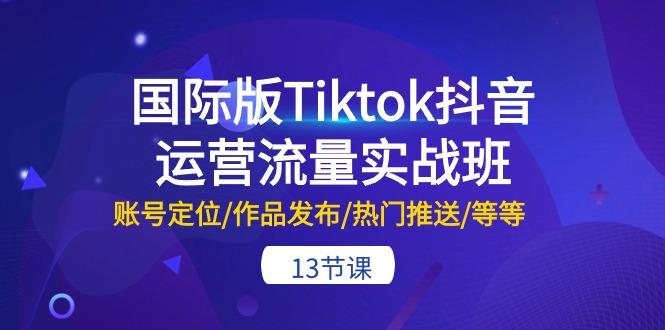 国际版Tiktok抖音运营流量实战班：账号定位/作品发布/热门推送/等等-13节-萤火网创