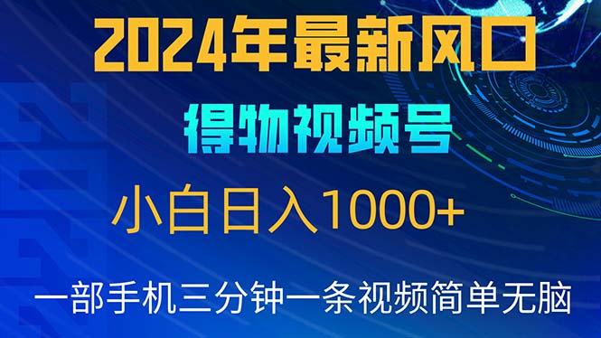 2024年5月最新蓝海项目，小白无脑操作，轻松上手，日入1000+-萤火网创