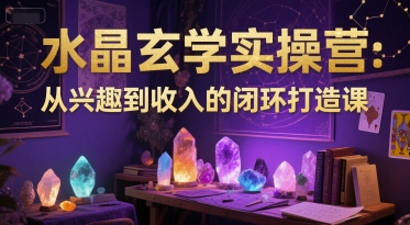 水晶玄学实操营：从兴趣到收入的闭环打造课-萤火网创