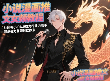 小说漫画推文女频教程，让所有小白从0成为行业内高手，简单暴力兼职轻松挣米-萤火网创
