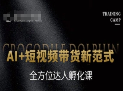 AI+短视频带货新范式，全方位达人孵化课-萤火网创