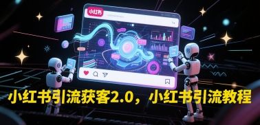小红书引流获客2.0，小红书引流教程-萤火网创