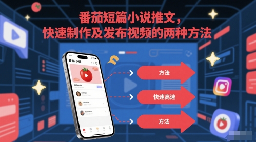 番茄短篇小说推文，快速制作及发布视频的两种方法-萤火网创