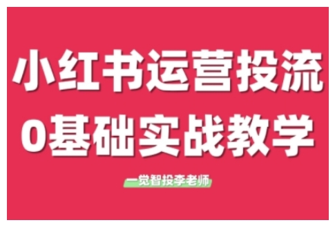 小红书运营投流，小红书广告投放从0到1的实战课，学完即可开始投放(更新)-萤火网创