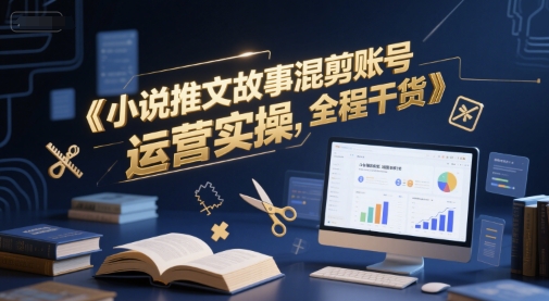 小说推文故事混剪账号运营实操，全程干货-萤火网创