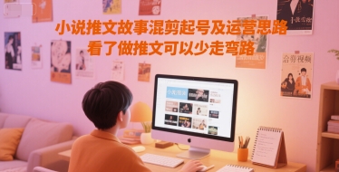 小说推文故事混剪起号及运营思路，看了做推文可以少走弯路-萤火网创