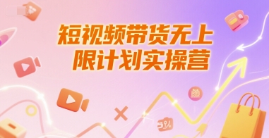 短视频带货无上限计划实操营，新人短视频带货工具流养号破播文案运营篇课程-萤火网创