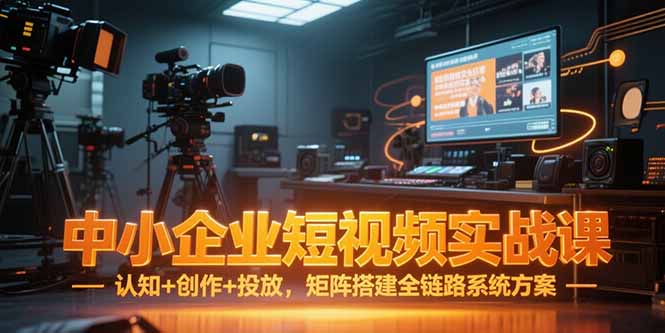 中小企业短视频实战课，认知+创作+投放，矩阵搭建全链路系统方案-萤火网创