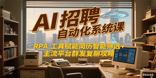 AI招聘自动化系统课，RPA工具赋能简历智能筛选+主流平台群发复聊全攻略-萤火网创
