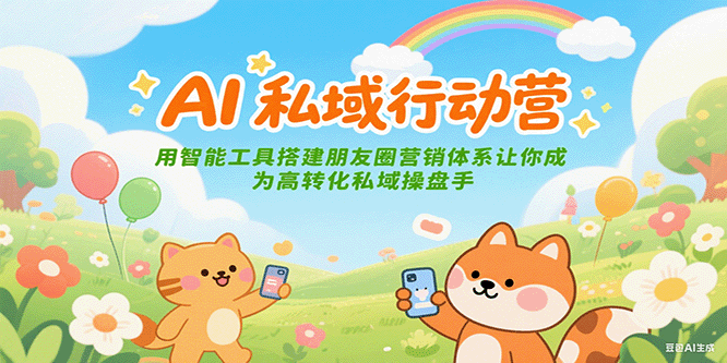 AI私域行动营：用智能工具搭建朋友圈营销体系让你成为高转化私域操盘手-萤火网创
