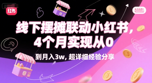 线下摆摊联动小红书，4 个月实现从 0 到月入3w，超详细经验分享-萤火网创