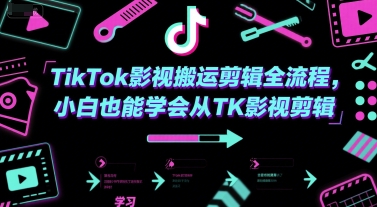 TikTok影视搬运剪辑全流程，小白也能学会从TK影视剪辑-萤火网创