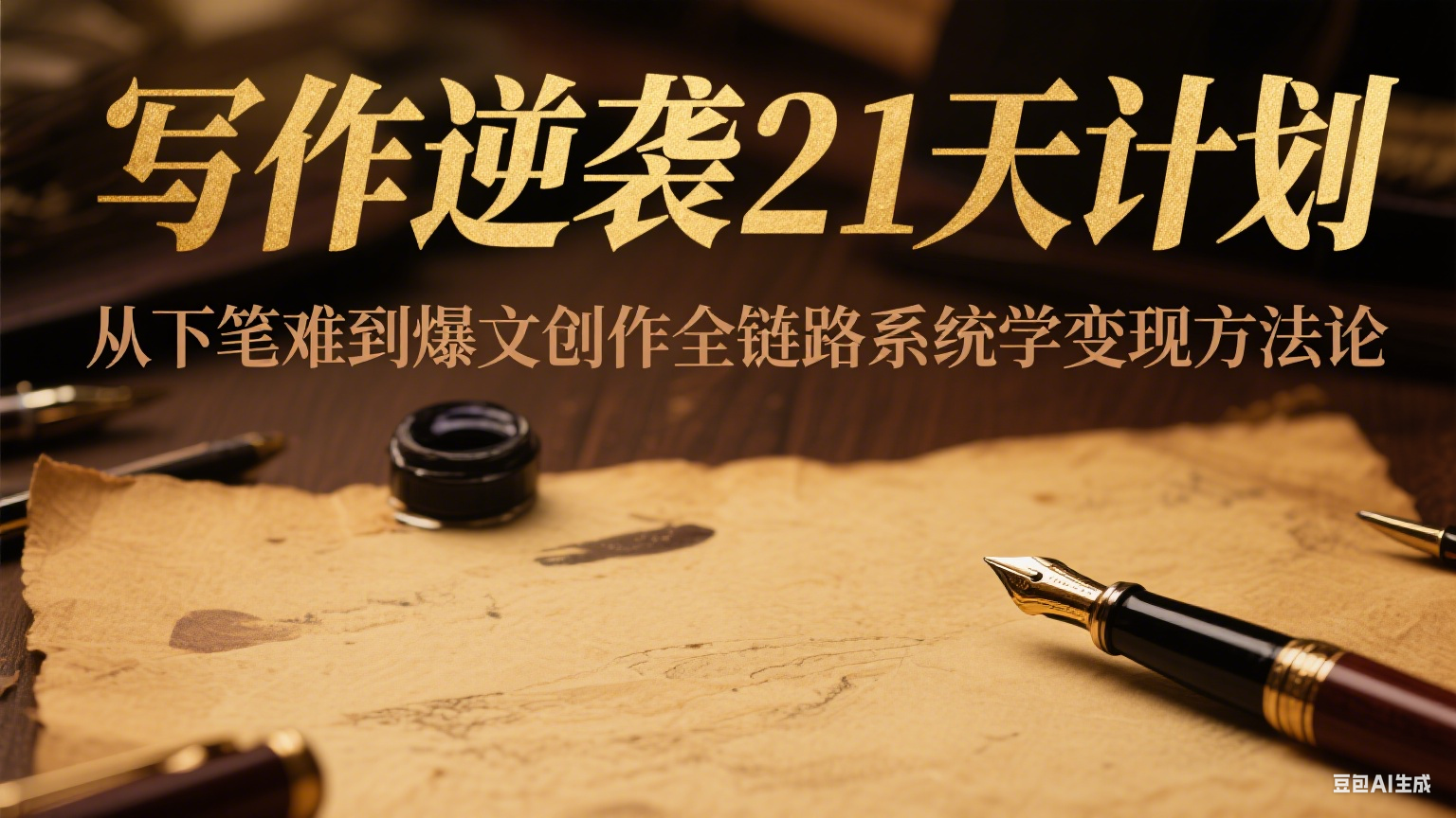 写作逆袭21天计划：从下笔难到爆文创作全链路系统学变现方法论-萤火网创