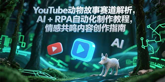 YouTube动物故事赛道解析，AI+RPA自动化制作教程，情感共鸣内容创作指南-萤火网创