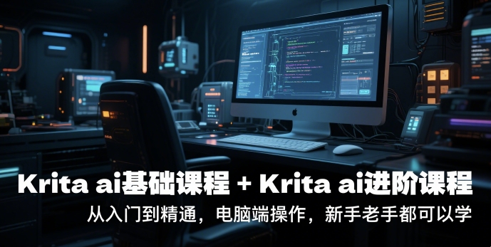 krita ai基础课程+Krita ai进阶课程，从入门到精通，电脑端操作，新手老手都可以学-萤火网创
