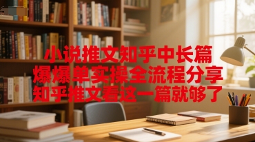 小说推文知乎中长篇爆单实操全流程分享，知乎推文看这一篇就够了-萤火网创