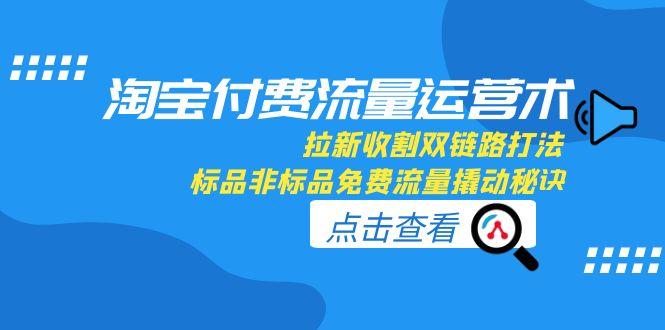 淘宝付费流量运营术，拉新收割双链路打法，标品非标品免费流量撬动秘诀-萤火网创