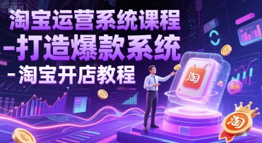 淘宝运营系统课程-打造爆款系统-淘宝开店教程-萤火网创
