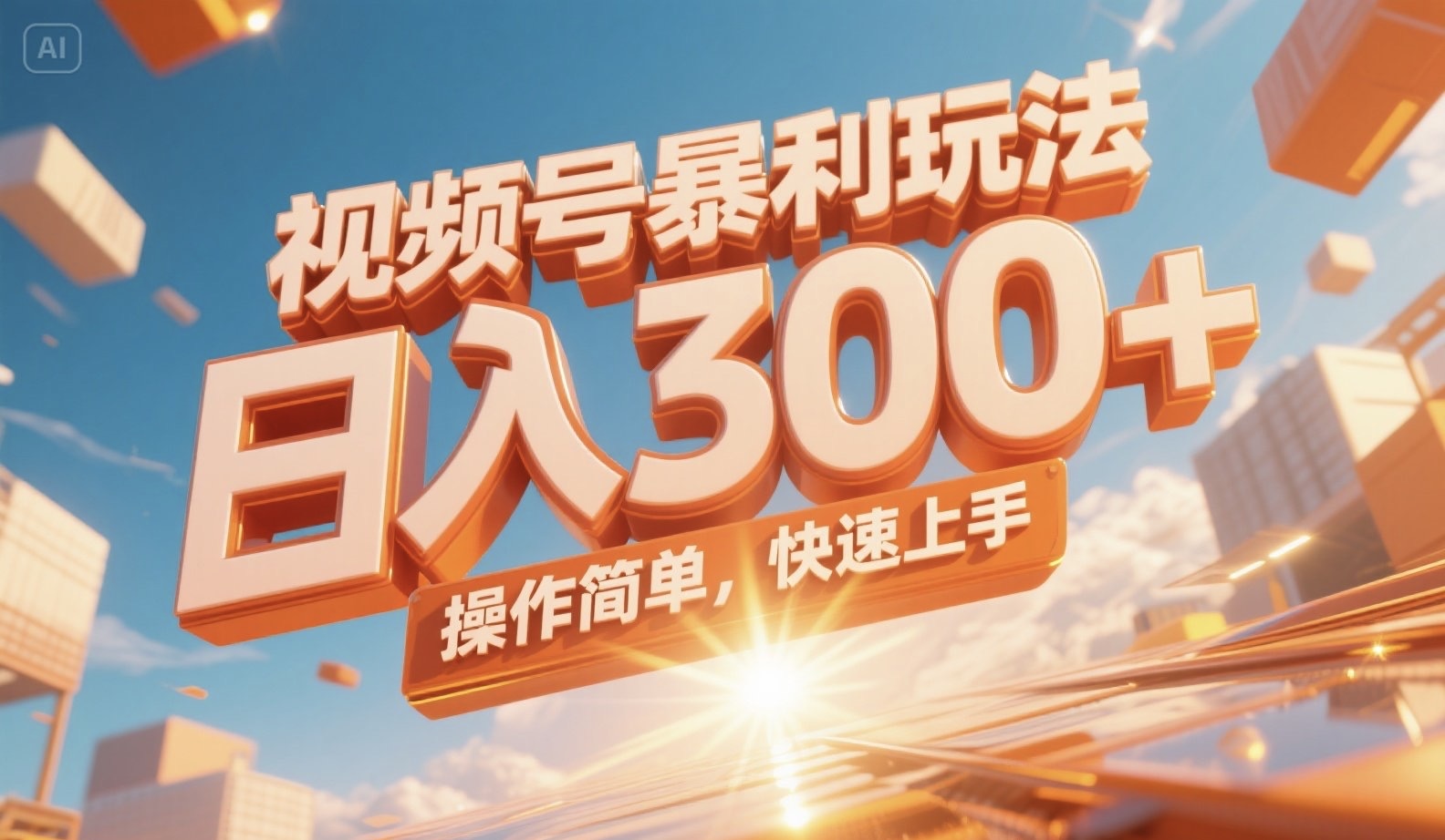 视频号暴利玩法，日入300+，操作简单，快速上手。-萤火网创