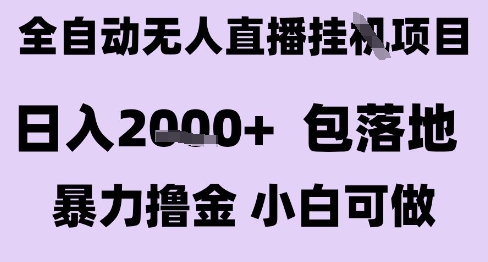 最新全自动抖音无人直播挂G项目，日入2k+ 包落地暴力撸金，小白可做【揭秘】-萤火网创