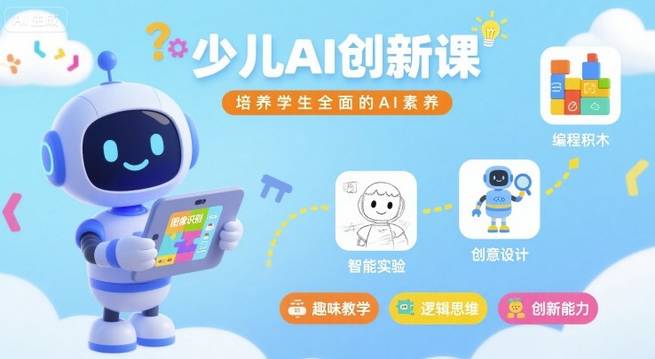少儿AI创新课，培养学生全面的AI素养-萤火网创