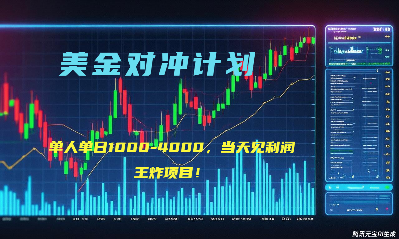 2025年最暴力项目“美金先登计划”最新最强对冲战法，每日实际收益1K-4K-萤火网创