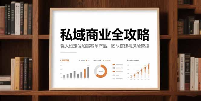 私域商业全攻略，强人设定位加高客单产品，团队搭建与风险管控-萤火网创