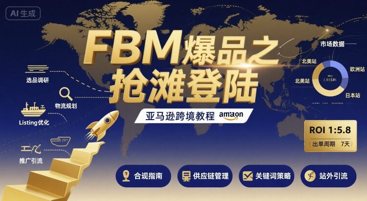 FBM爆品之抢滩登陆-亚马逊跨境教程-萤火网创