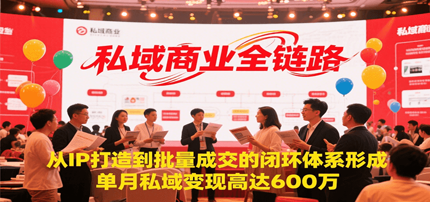 私域商业全链路，从IP打造到批量成交的闭环体系形成，单月私域变现600万-萤火网创