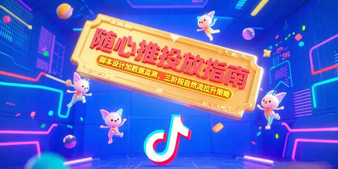 随心推投放指南，脚本设计加数据监测，三阶段自然流拉升策略-萤火网创