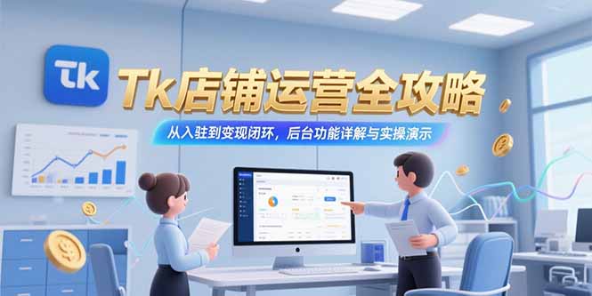 Tk店铺运营全攻略，从入驻到变现闭环，后台功能详解与实操演示-萤火网创
