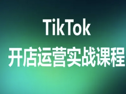 TikTok开店运营实战课程，TK跨境电商实操全流程-萤火网创