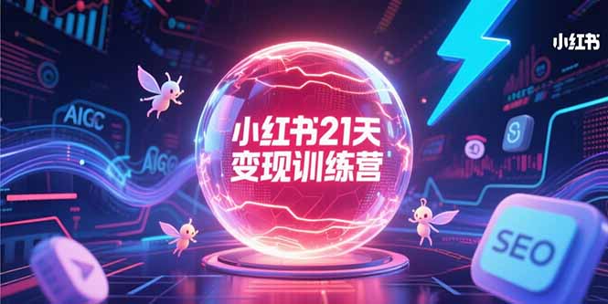 小红书21天变现训练营，AIGC工具高效应用，SEO优化核心技巧-萤火网创