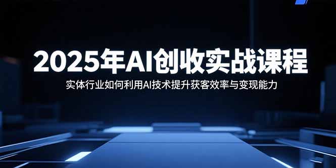 2025年AI创收实战课程：实体行业如何利用AI技术提升获客效率与变现能力-萤火网创