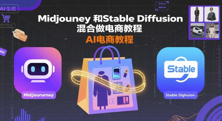 Midjourney和Stable Diffusion混合做电商教程-ai电商教程-萤火网创