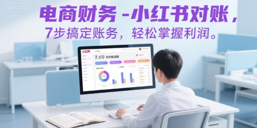 电商财务-小红书对账，7步搞定账务，轻松掌握利润-萤火网创