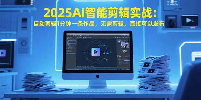 2025AI智能剪辑实战：自动剪辑1分钟一条作品，无需剪辑，直接可以发布-萤火网创